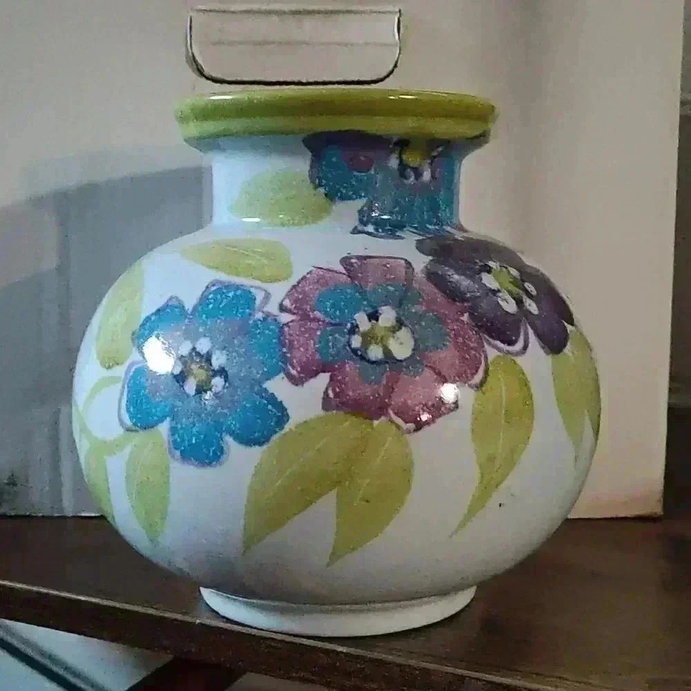 Lovely Vintage Made In Germany Ceramic Floral Vase